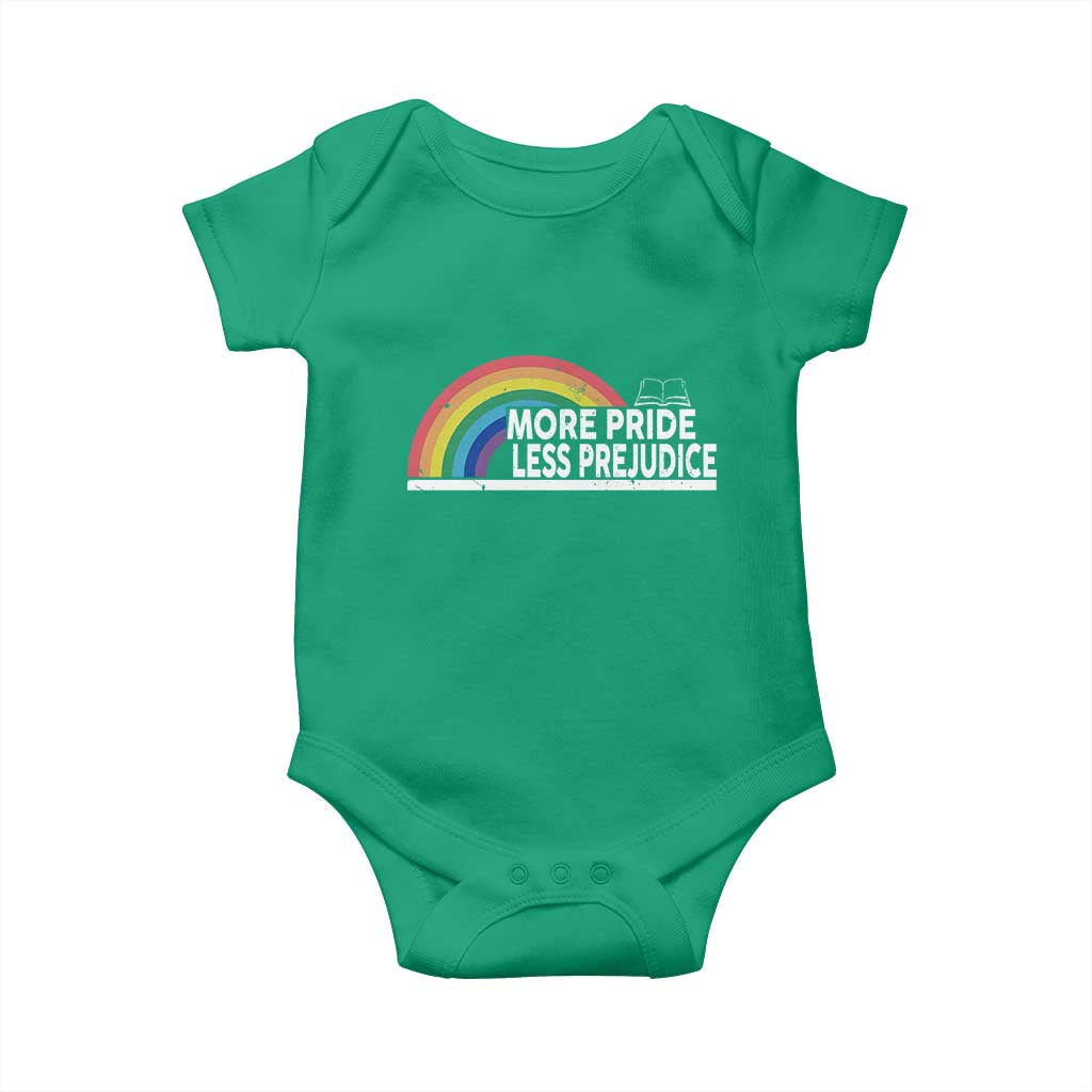 More Pride Less Prejudice Baby Onesie Pride Month LGBTQ