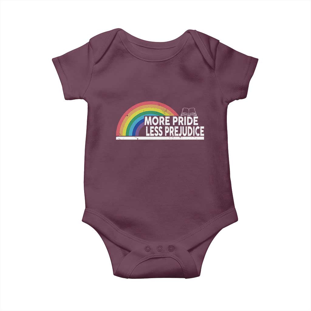 More Pride Less Prejudice Baby Onesie Pride Month LGBTQ