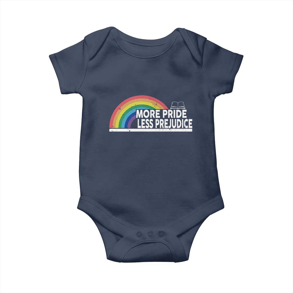 More Pride Less Prejudice Baby Onesie Pride Month LGBTQ