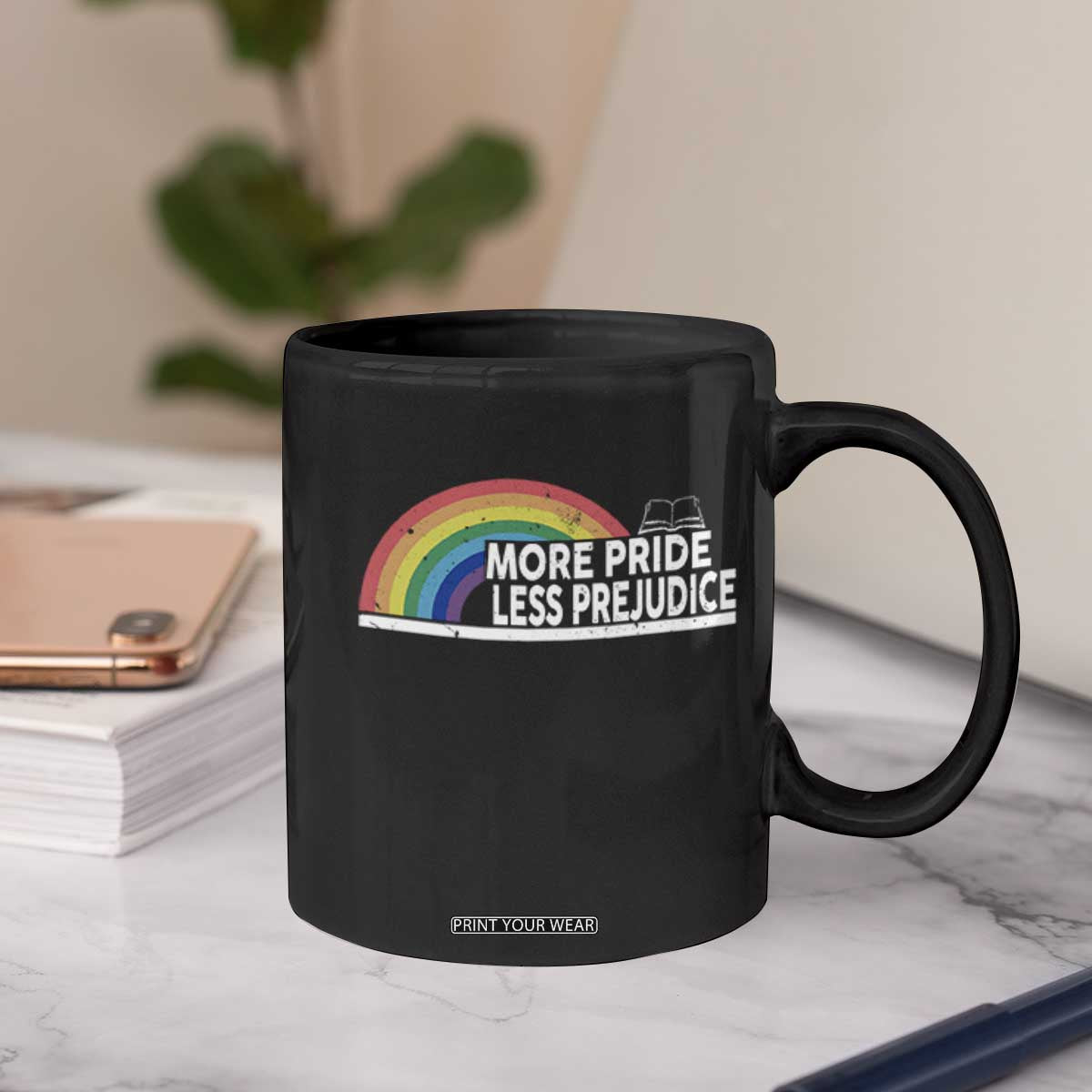 More Pride Less Prejudice Coffee Mug Pride Month LGBTQ TS14 Print Your Wear