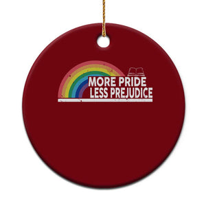 More Pride Less Prejudice Ceramic Ornament Pride Month LGBTQ TS14 1pc Red Print Your Wear