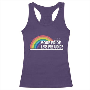More Pride Less Prejudice Racerback Tank Top Pride Month LGBTQ TS14 Purple Print Your Wear