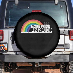 More Pride Less Prejudice Spare Tire Cover Pride Month LGBTQ TS14 No hole Black Print Your Wear