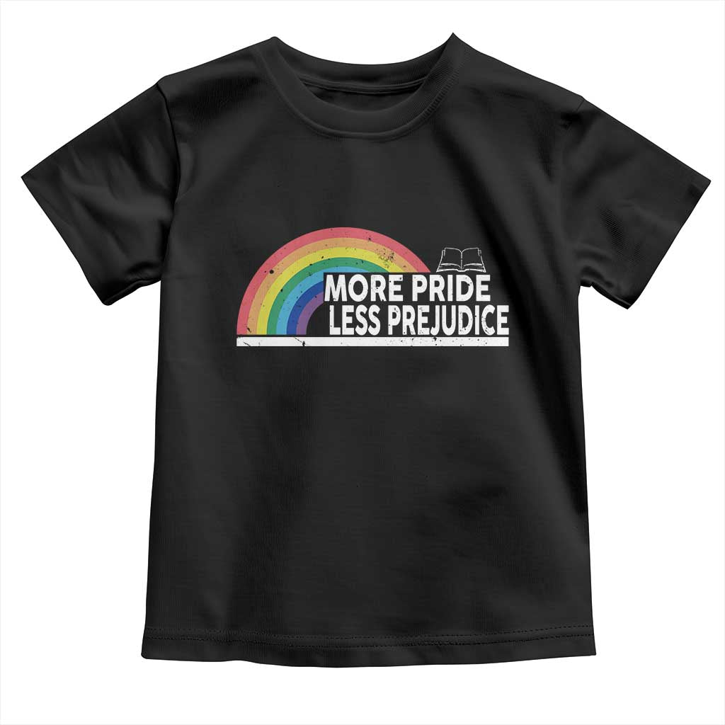 More Pride Less Prejudice Toddler T Shirt Pride Month LGBTQ TS14 Black Print Your Wear