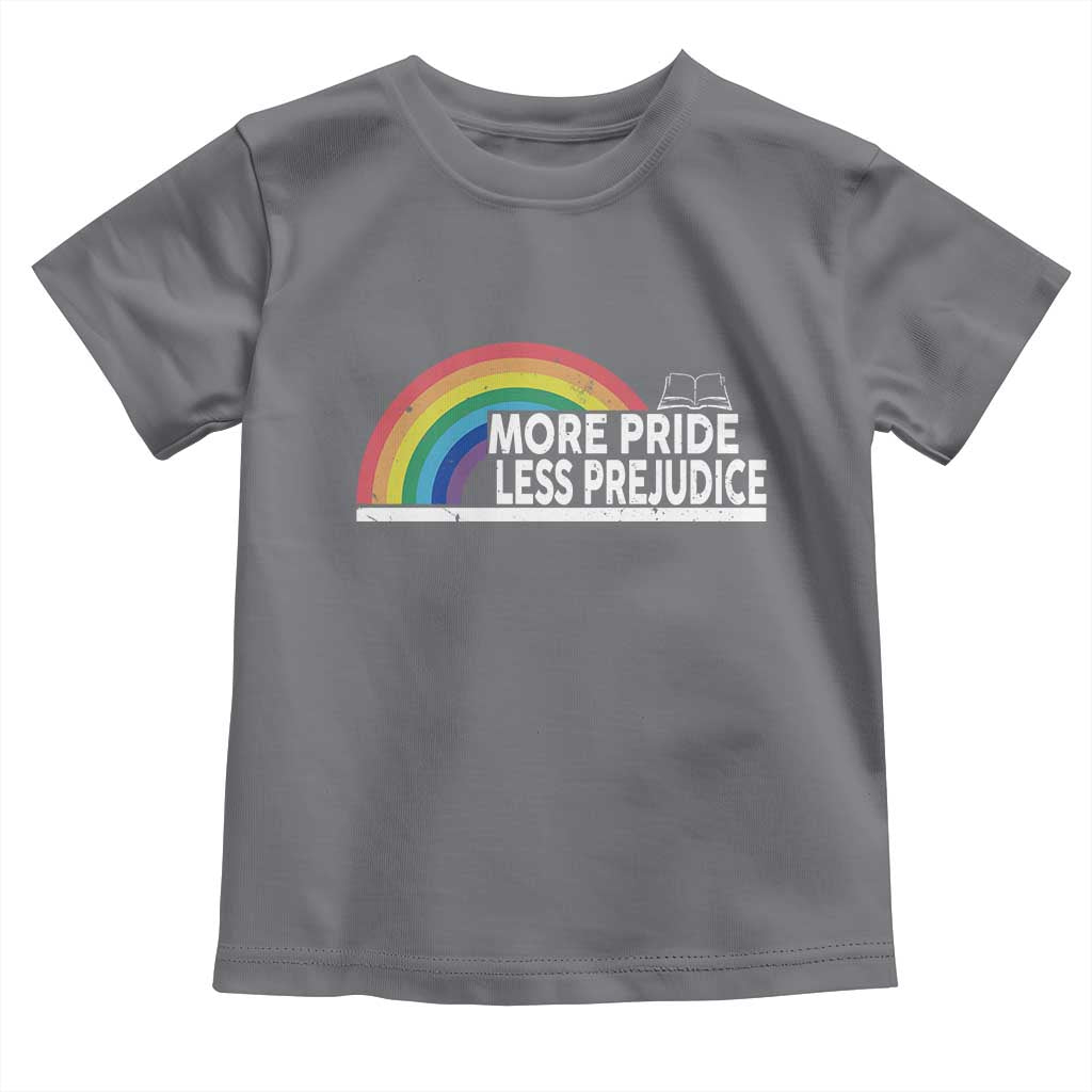 More Pride Less Prejudice Toddler T Shirt Pride Month LGBTQ TS14 Charcoal Print Your Wear