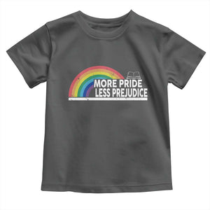 More Pride Less Prejudice Toddler T Shirt Pride Month LGBTQ TS14 Dark Heather Print Your Wear