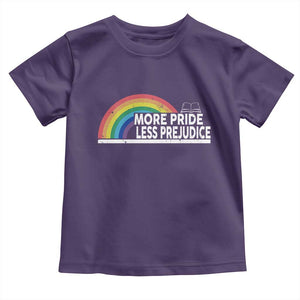 More Pride Less Prejudice Toddler T Shirt Pride Month LGBTQ TS14 Purple Print Your Wear