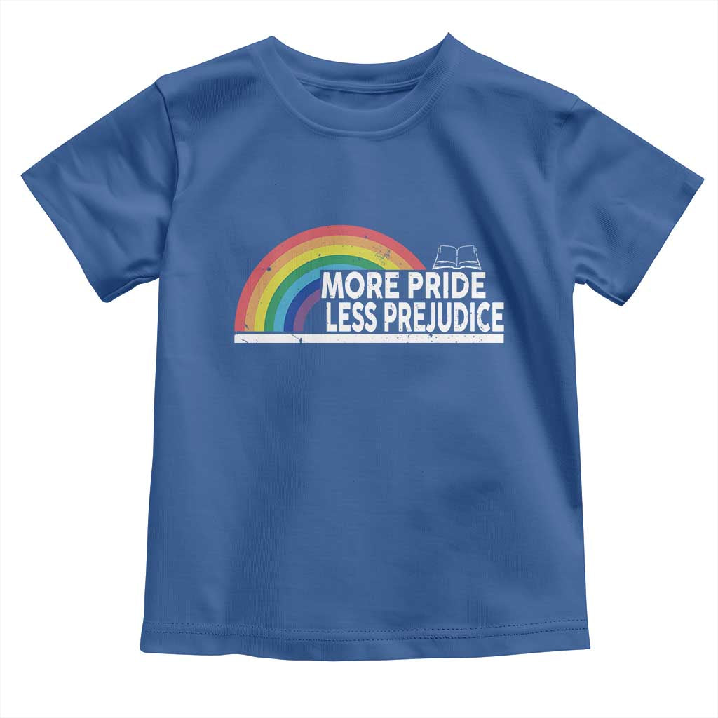 More Pride Less Prejudice Toddler T Shirt Pride Month LGBTQ TS14 Royal Blue Print Your Wear