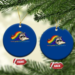 More Pride Less Prejudice Ceramic Ornament LGBT Raccoon Book Lover TS14 1pc Blue Print Your Wear