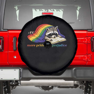 More Pride Less Prejudice Spare Tire Cover LGBT Raccoon Book Lover TS14 Black Print Your Wear