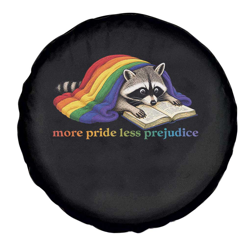 More Pride Less Prejudice Spare Tire Cover LGBT Raccoon Book Lover TS14 Print Your Wear