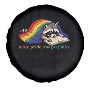 More Pride Less Prejudice Spare Tire Cover LGBT Raccoon Book Lover TS14 Print Your Wear