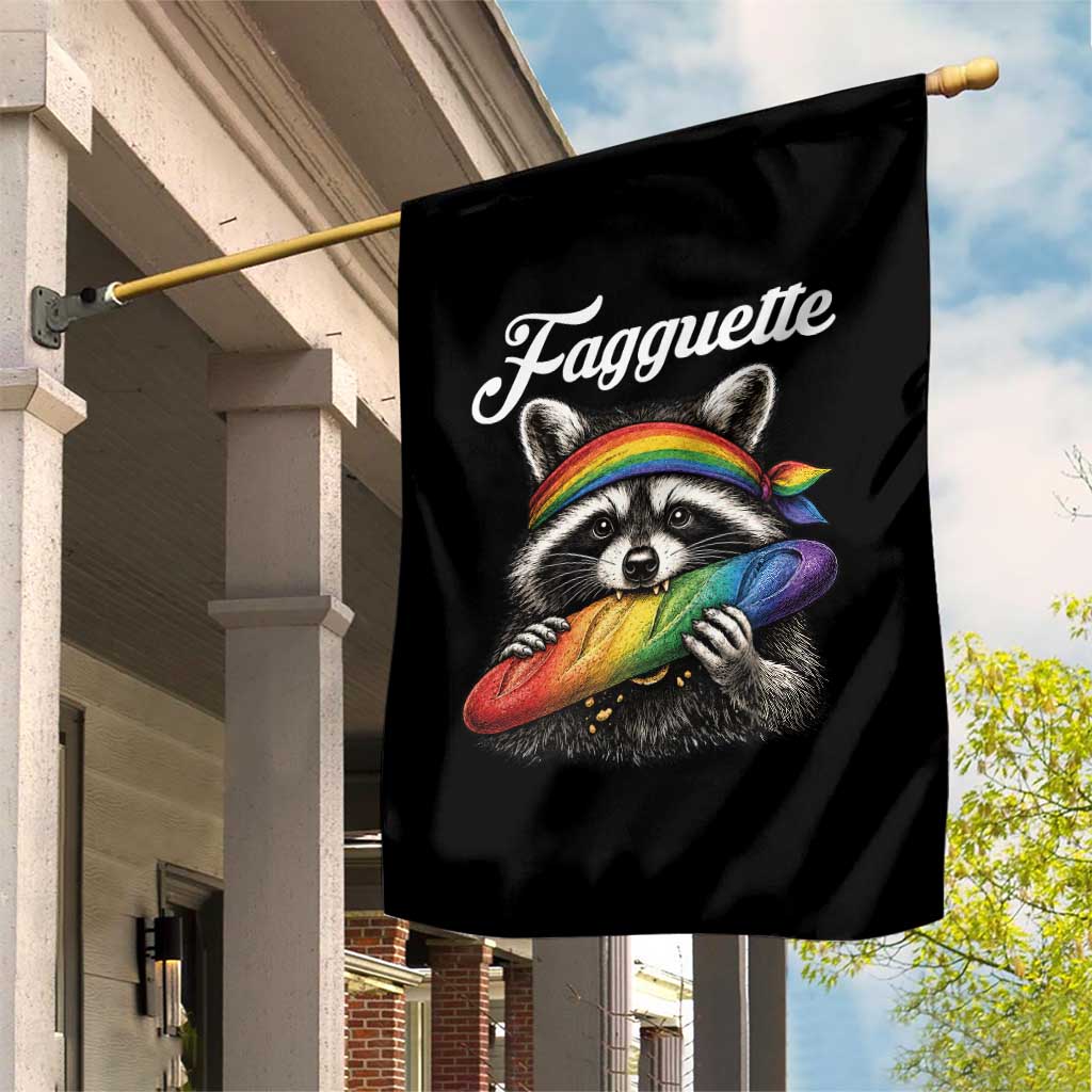 Faguette LGBTQ Garden Flag Funny Pride Raccoon Rainbow TS14 Print Your Wear