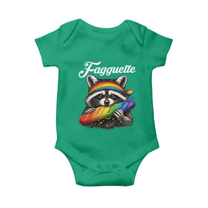 Faguette LGBTQ Baby Onesie Funny Pride Raccoon Rainbow