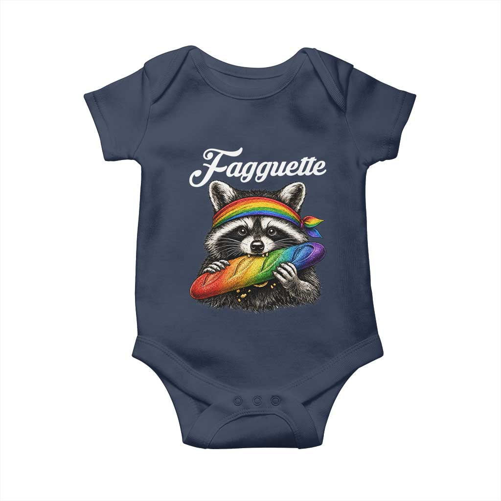 Faguette LGBTQ Baby Onesie Funny Pride Raccoon Rainbow