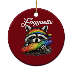 Faguette LGBTQ Ceramic Ornament Funny Pride Raccoon Rainbow