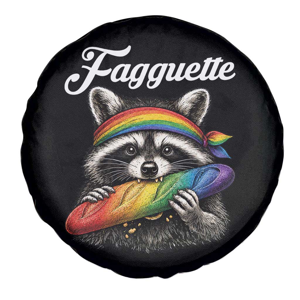 Faguette LGBTQ Spare Tire Cover Funny Pride Raccoon Rainbow