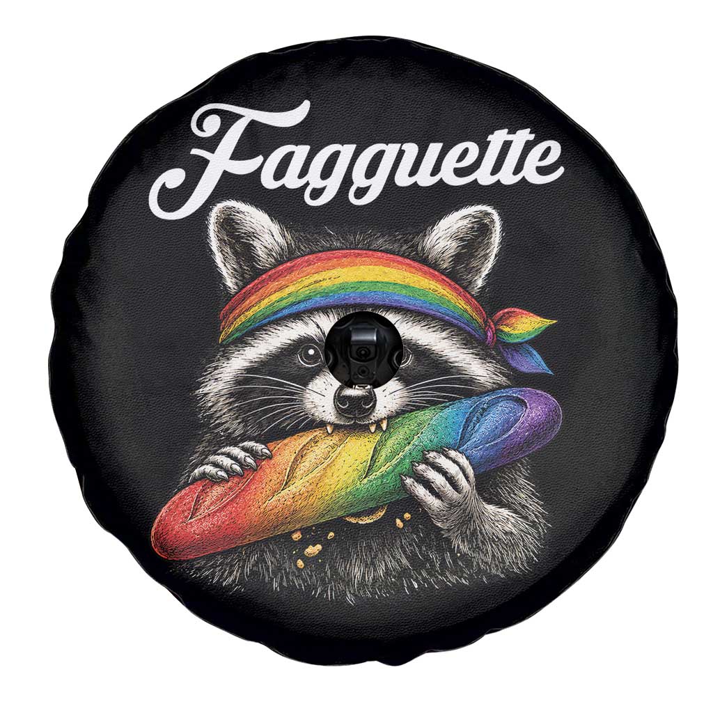 Faguette LGBTQ Spare Tire Cover Funny Pride Raccoon Rainbow
