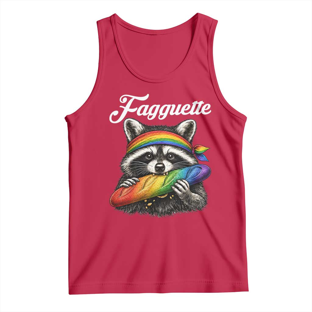 Faguette LGBTQ Tank Top Funny Pride Raccoon Rainbow