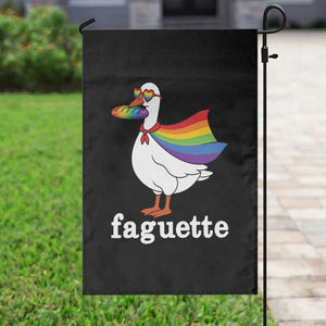 Faguette LGBTQ Garden Flag Funny Pride Goose Rainbow TS14 Print Your Wear