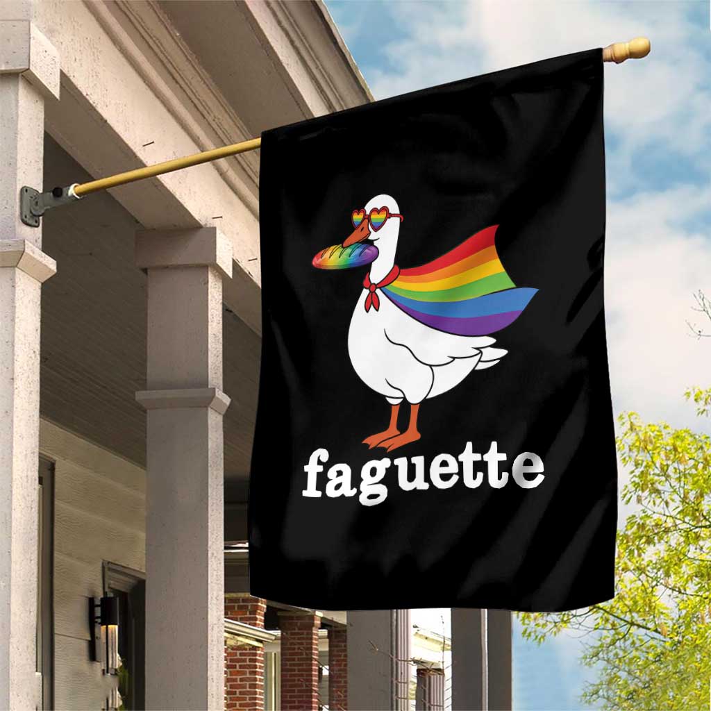 Faguette LGBTQ Garden Flag Funny Pride Goose Rainbow TS14 Print Your Wear