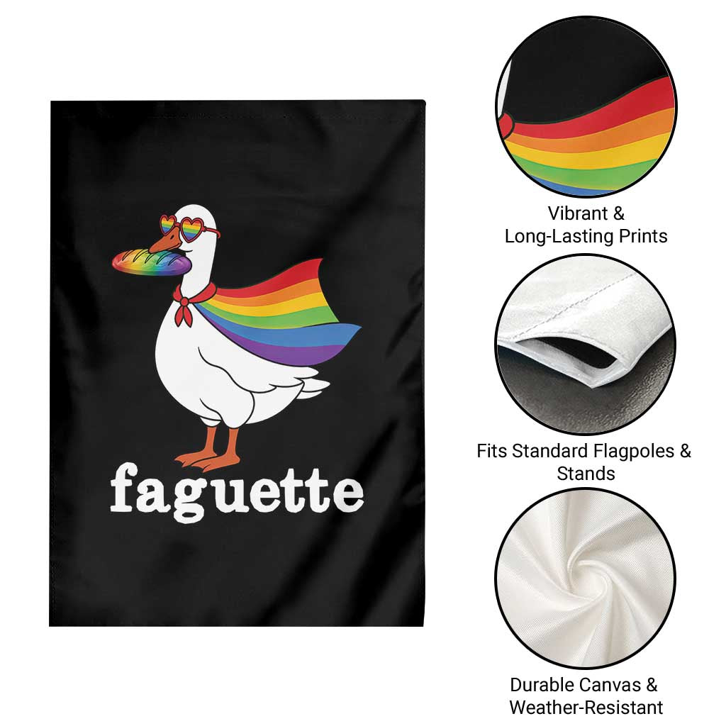 Faguette LGBTQ Garden Flag Funny Pride Goose Rainbow TS14 Print Your Wear