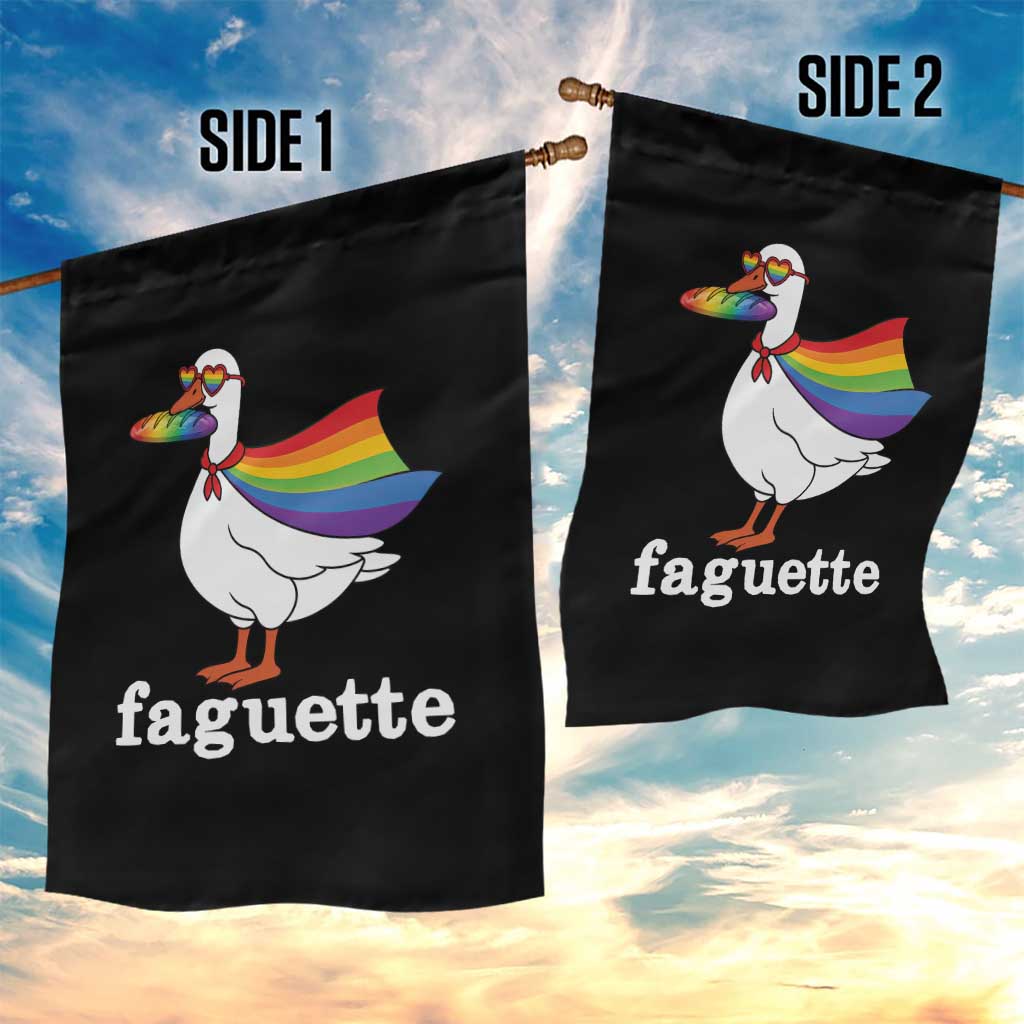 Faguette LGBTQ Garden Flag Funny Pride Goose Rainbow TS14 Print Your Wear