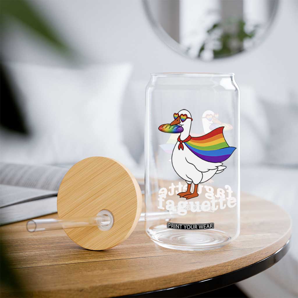 Faguette LGBTQ Glass Can Funny Pride Goose Rainbow