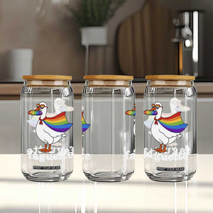Faguette LGBTQ Glass Can Funny Pride Goose Rainbow