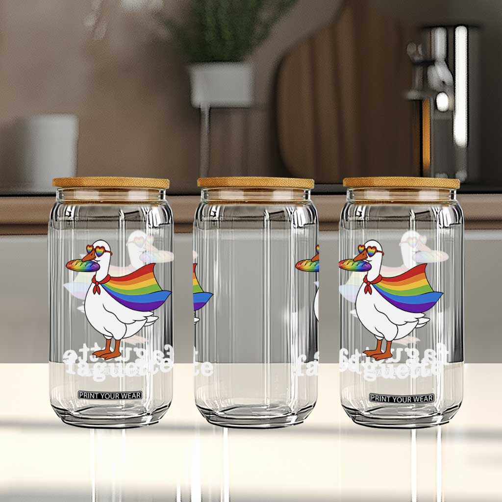 Faguette LGBTQ Glass Can Funny Pride Goose Rainbow