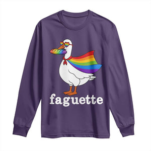 Faguette LGBTQ Long Sleeve Shirt Funny Pride Goose Rainbow