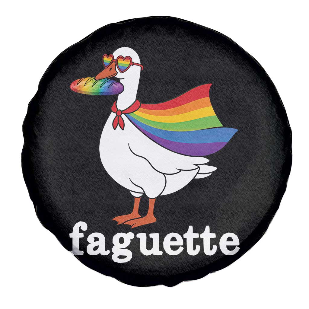 Faguette LGBTQ Spare Tire Cover Funny Pride Goose Rainbow TS14 Print Your Wear