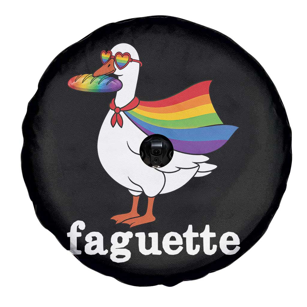 Faguette LGBTQ Spare Tire Cover Funny Pride Goose Rainbow TS14 Print Your Wear