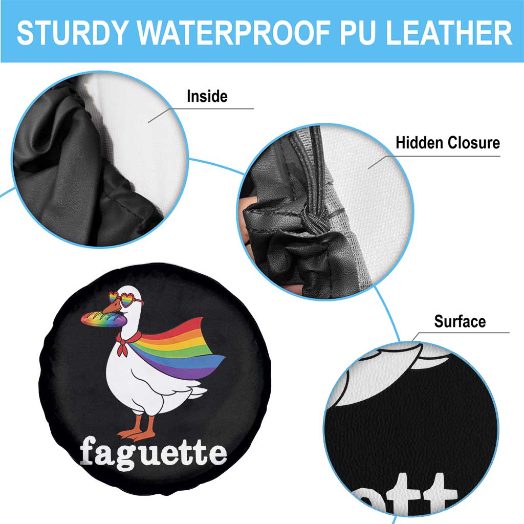 Faguette LGBTQ Spare Tire Cover Funny Pride Goose Rainbow TS14 Print Your Wear