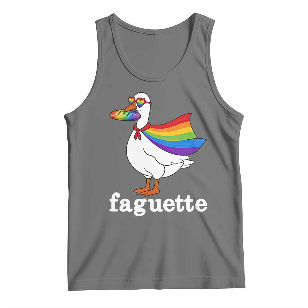 Faguette LGBTQ Tank Top Funny Pride Goose Rainbow