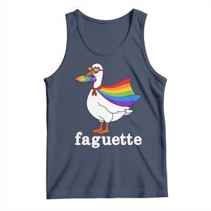 Faguette LGBTQ Tank Top Funny Pride Goose Rainbow