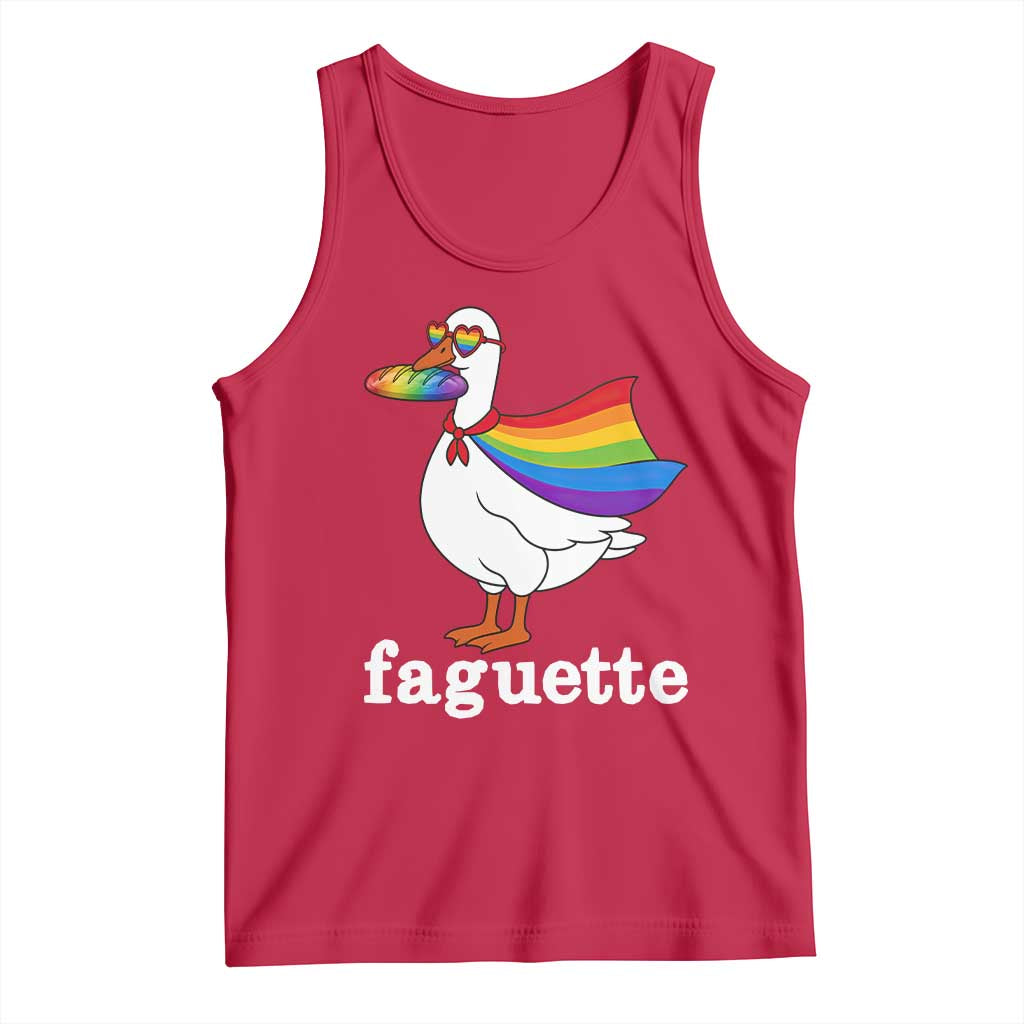 Faguette LGBTQ Tank Top Funny Pride Goose Rainbow