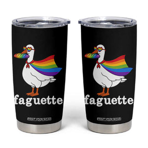 Faguette LGBTQ Tumbler Cup Funny Pride Goose Rainbow