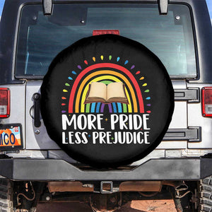 More Pride Less Prejudice Spare Tire Cover LGBTQ Pride Month Book Lover TS14 No hole Black Print Your Wear