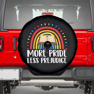 More Pride Less Prejudice Spare Tire Cover LGBTQ Pride Month Book Lover TS14 Black Print Your Wear
