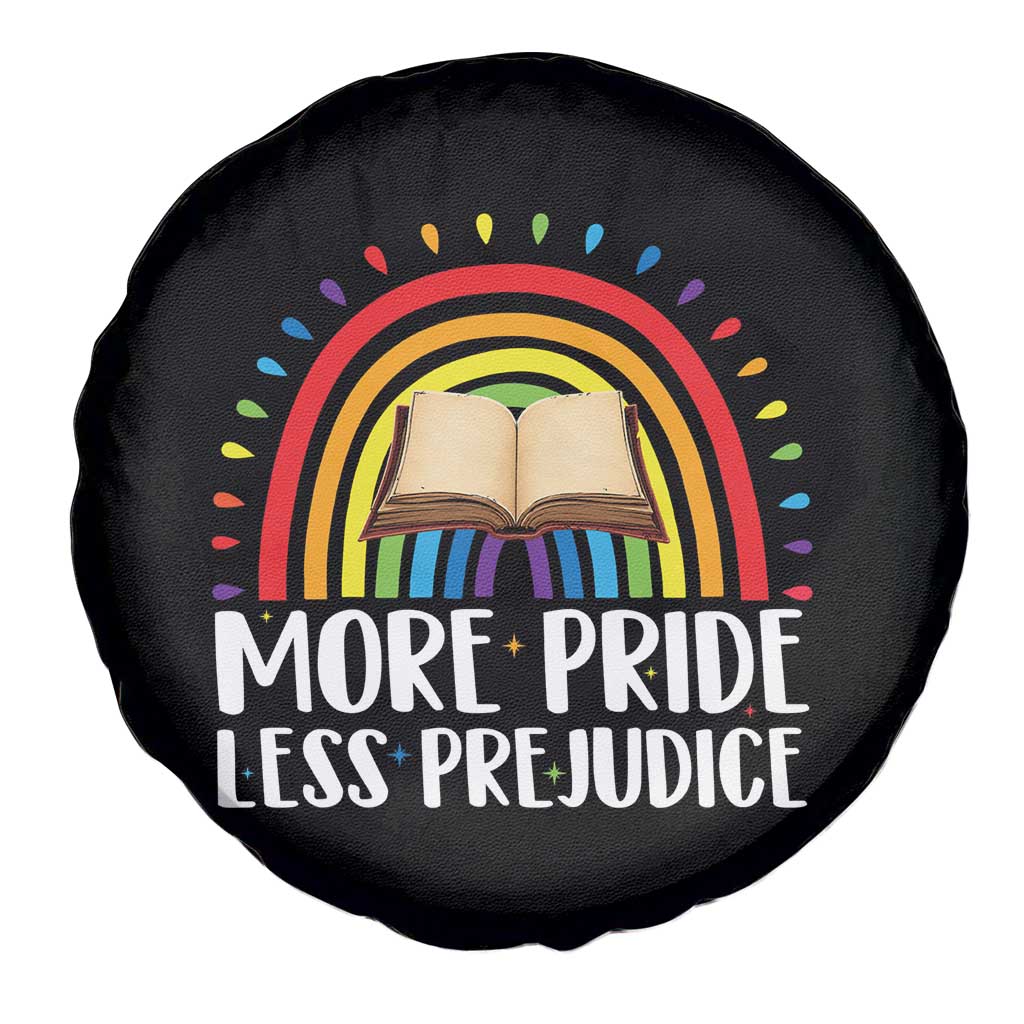 More Pride Less Prejudice Spare Tire Cover LGBTQ Pride Month Book Lover TS14 Print Your Wear