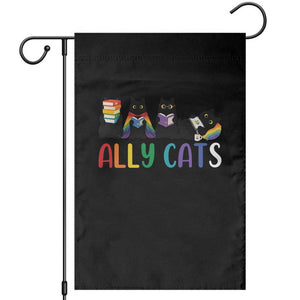 Rainbow Pride Ally Cats Garden Flag LGBTQ Inclusion Cat Lover Gift TS14 Black Print Your Wear