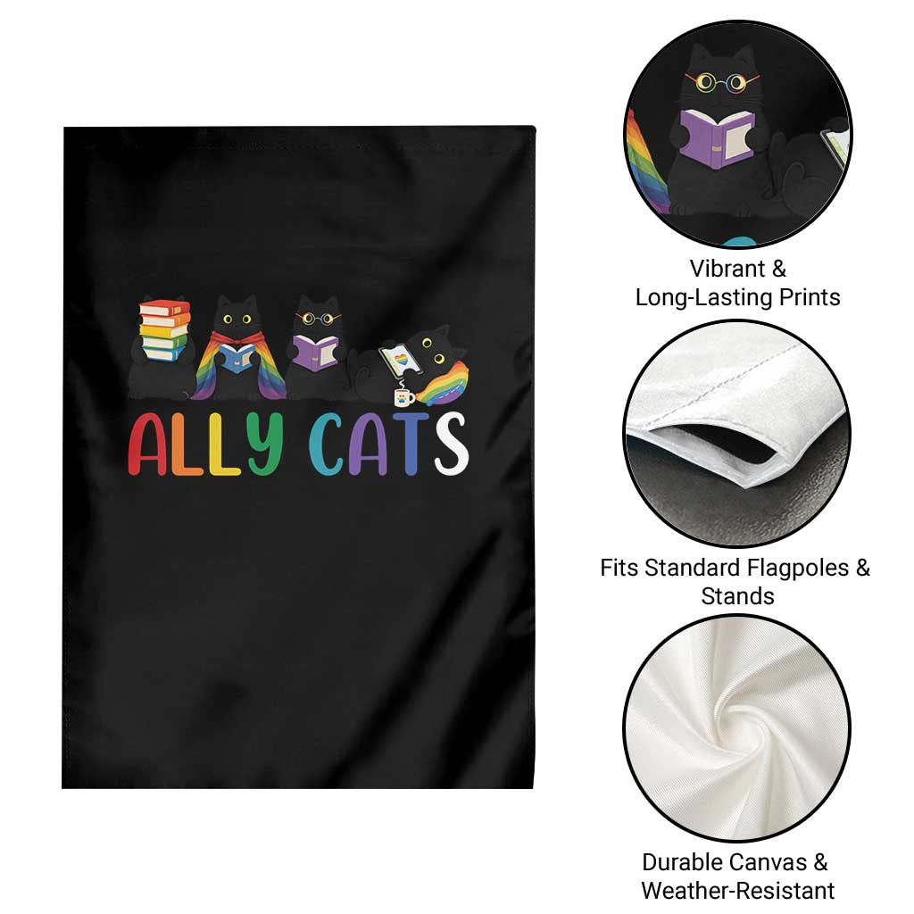 Rainbow Pride Ally Cats Garden Flag LGBTQ Inclusion Cat Lover Gift TS14 Print Your Wear