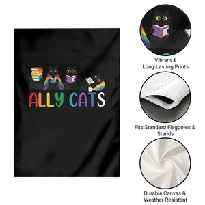 Rainbow Pride Ally Cats Garden Flag LGBTQ Inclusion Cat Lover Gift TS14 Print Your Wear