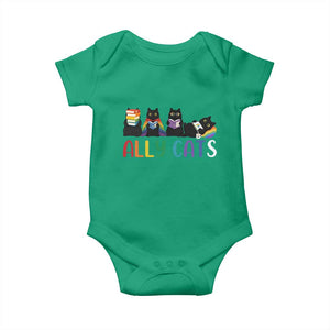 Rainbow Pride Ally Cats Baby Onesie LGBTQ Inclusion Cat Lover Gift