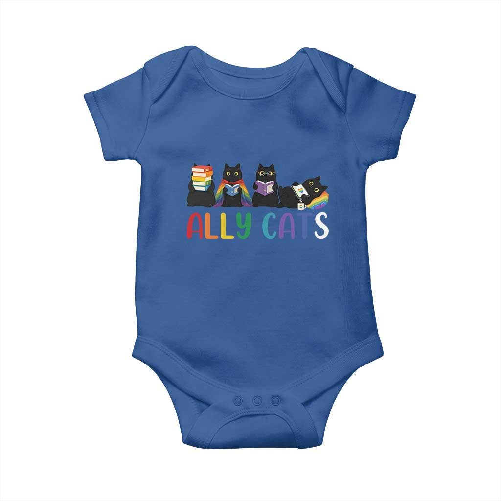 Rainbow Pride Ally Cats Baby Onesie LGBTQ Inclusion Cat Lover Gift