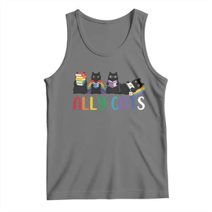 Rainbow Pride Ally Cats Tank Top LGBTQ Inclusion Cat Lover Gift