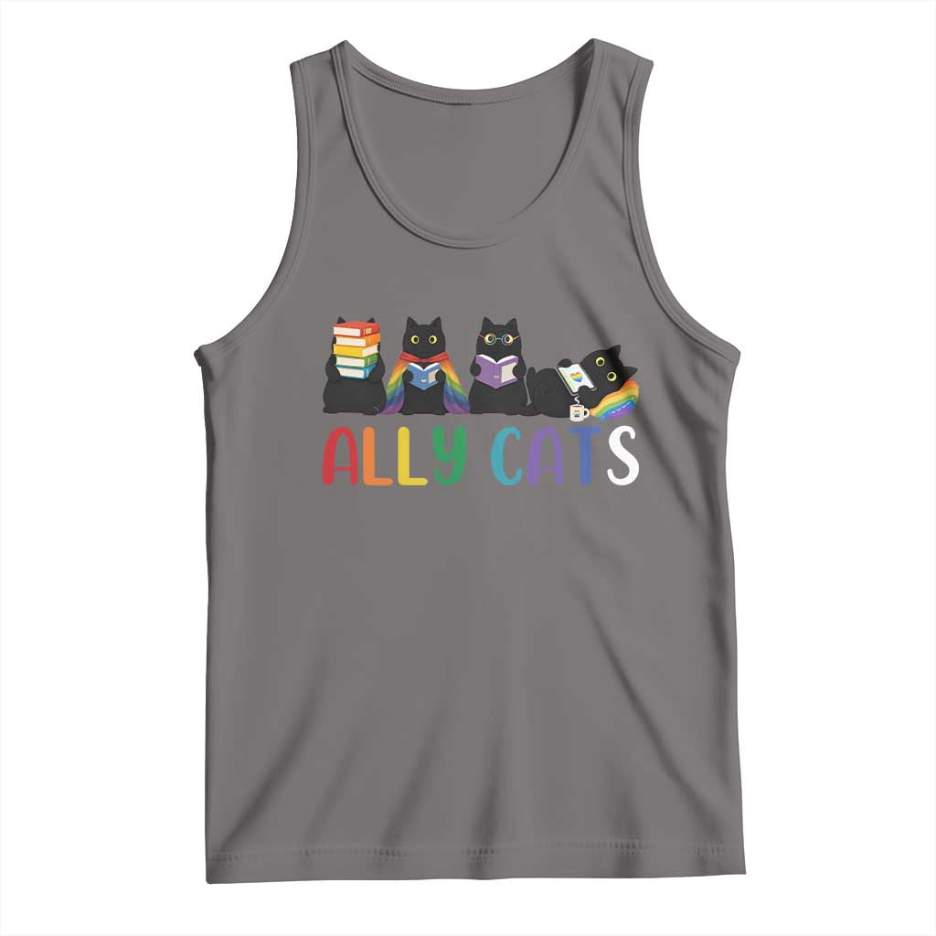 Rainbow Pride Ally Cats Tank Top LGBTQ Inclusion Cat Lover Gift