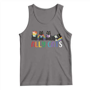Rainbow Pride Ally Cats Tank Top LGBTQ Inclusion Cat Lover Gift