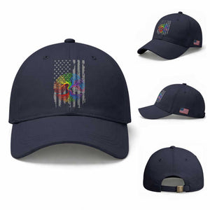 Tree of Life Rainbow LGBTQ Pride Baseball Cap American Flag Gift